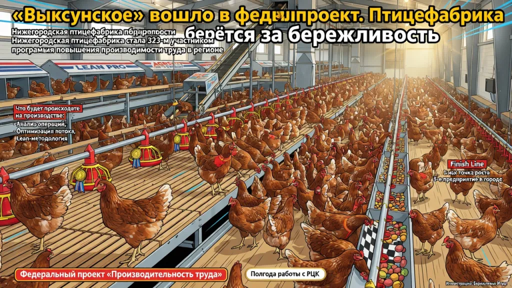 «Выксунское» вошло в федпроект. Птицефабрика берётся за бережливость
